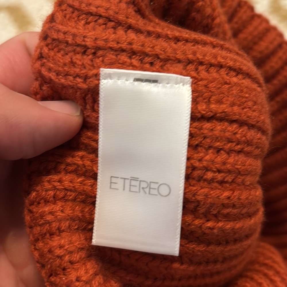 Cozy Rust Knit Beanie - Picture 2 of 3